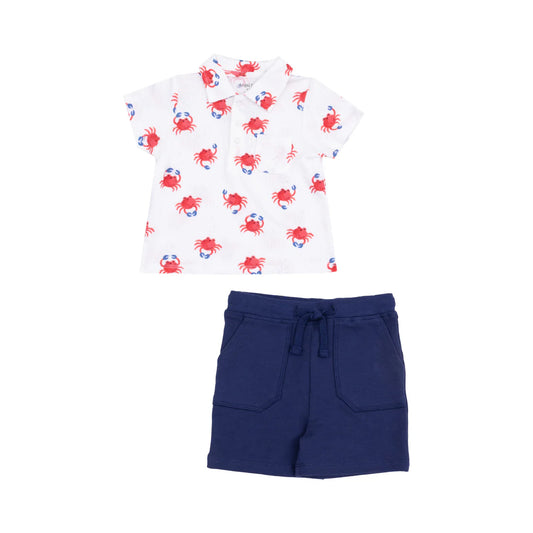Crabby Cuties Polo Shirt & Short Set