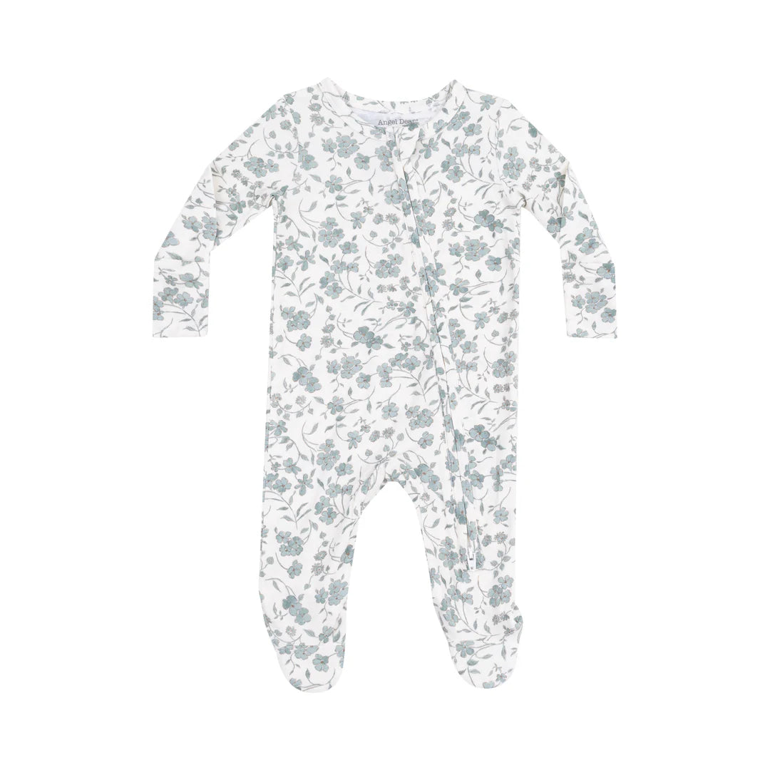 Baby’s Breath Floral 2 Way Zipper Footie