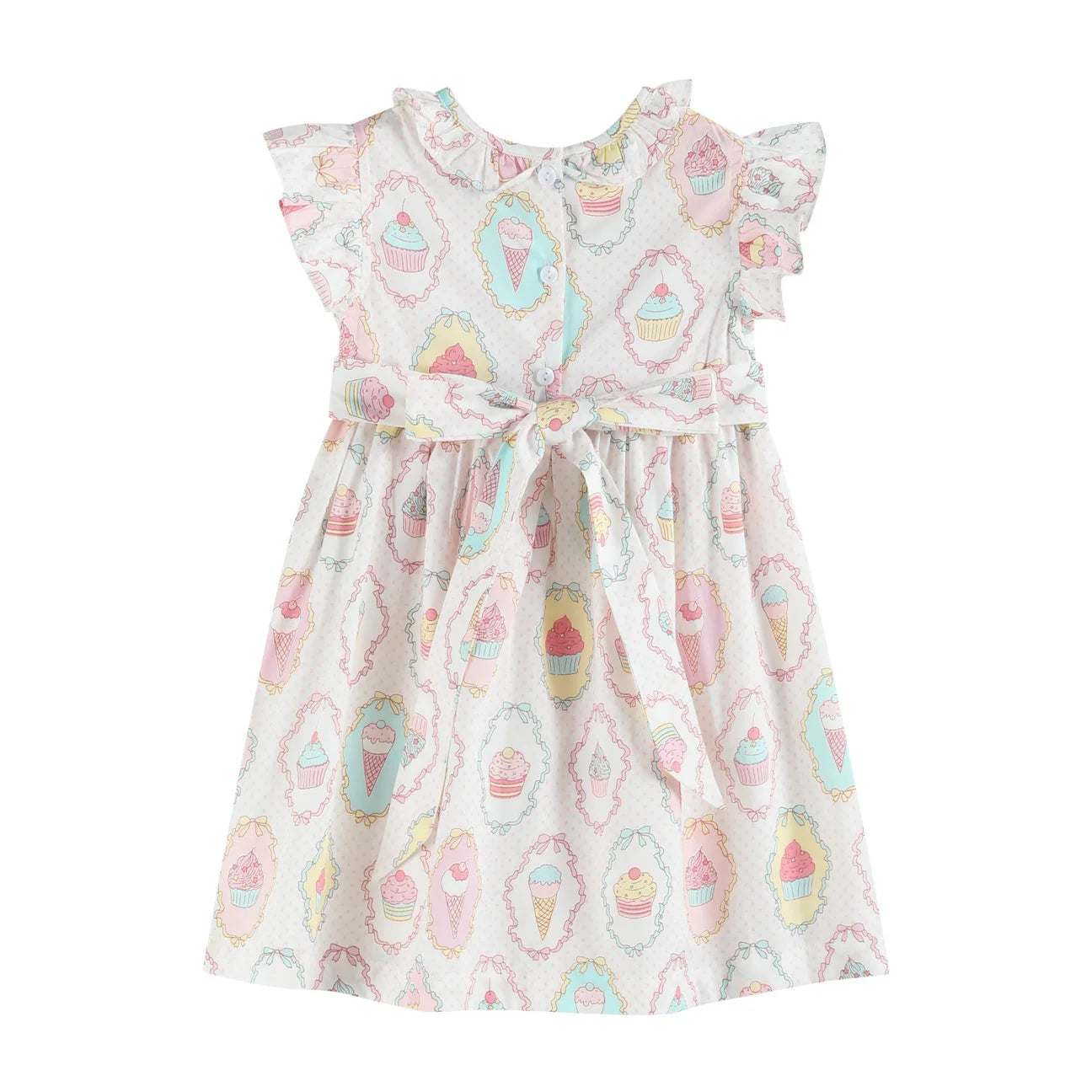 Pink and White Birthday Girl Smocked Dress