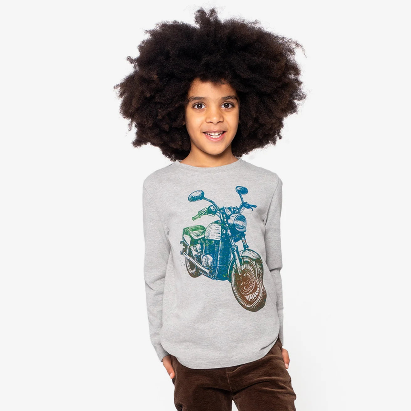 Graphic Long Sleeve Tee Retro Bike
