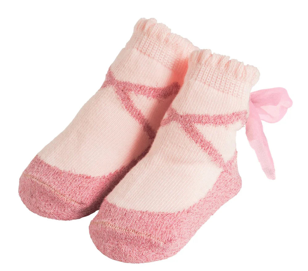 Pink Lurex Ballet Sock