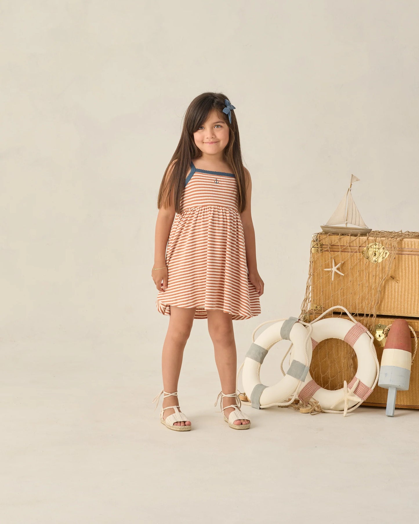 Lea Dress Poppy Stripe