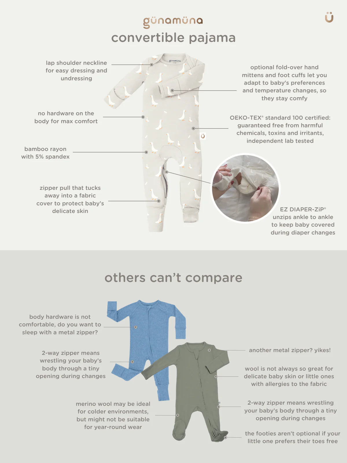 Gunamuna Bamboo Convertible PJ Fireflies