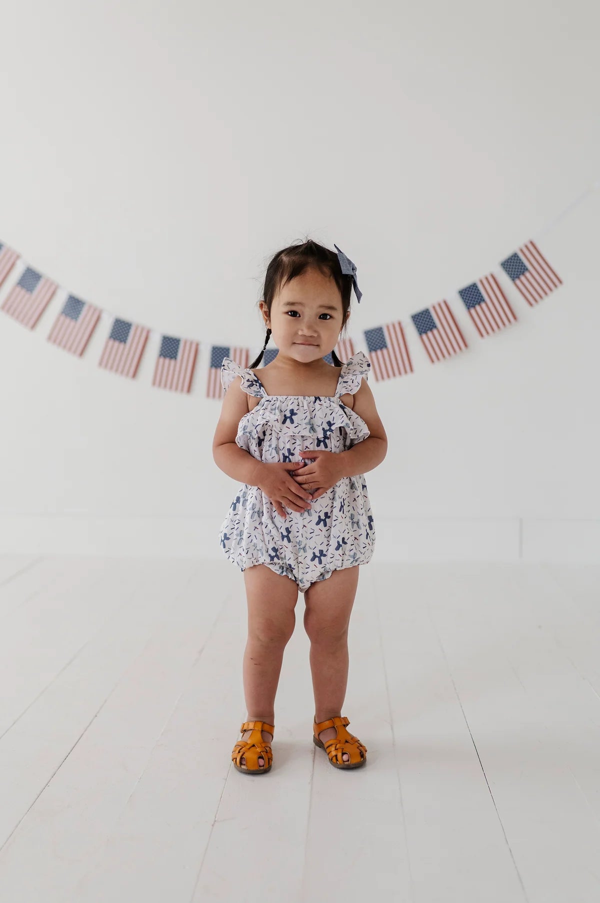 Balloon Dogs Gauze Bubble Romper