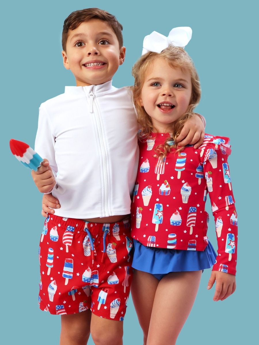 Stars & Scoops Tie Shoulder One Piece