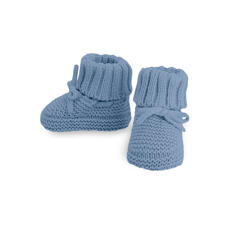 Blue Knit Booties