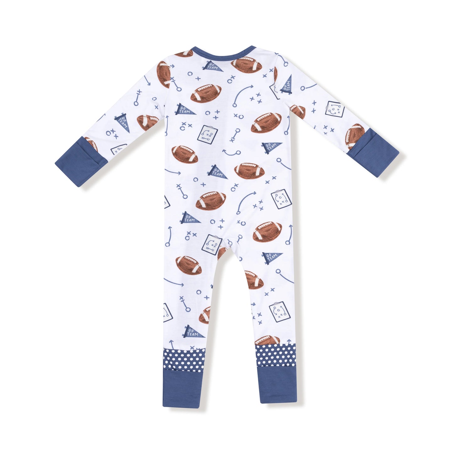 Navy Touchdown Time Convertible Romper