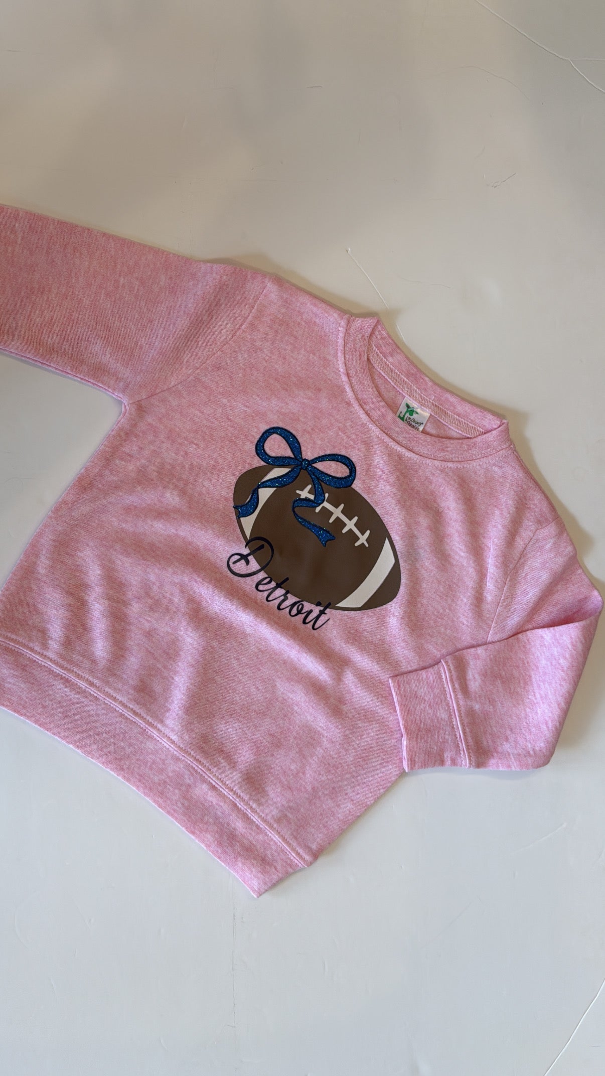 Detroit Football Bow Crewneck