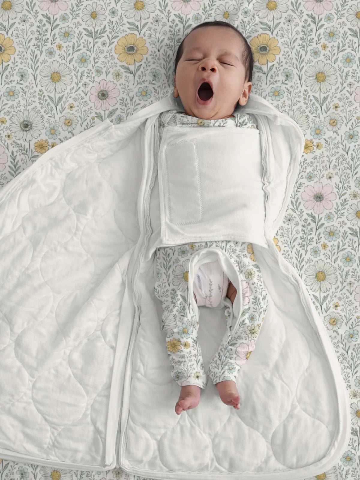Gunamuna Bamboo Swaddle Sleep Bag 1.0 Tog Wildflower