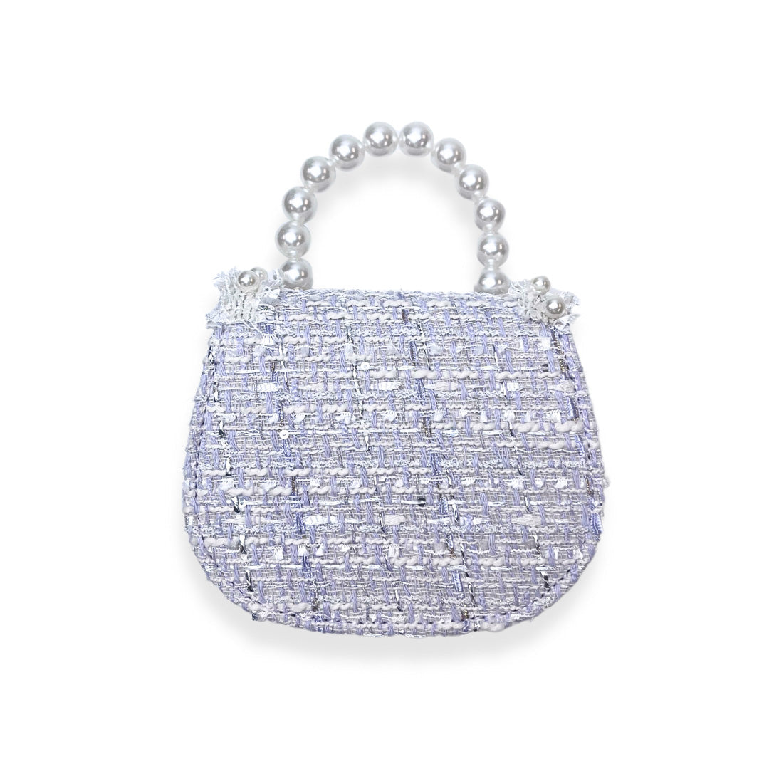 Floral Decor Tweed Purse