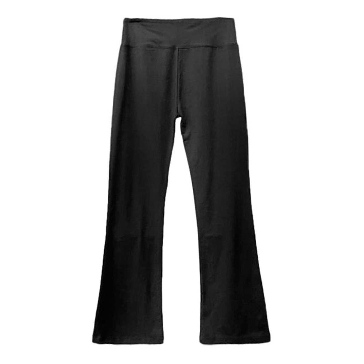 Black Brush Poly Flare Bottom Legging
