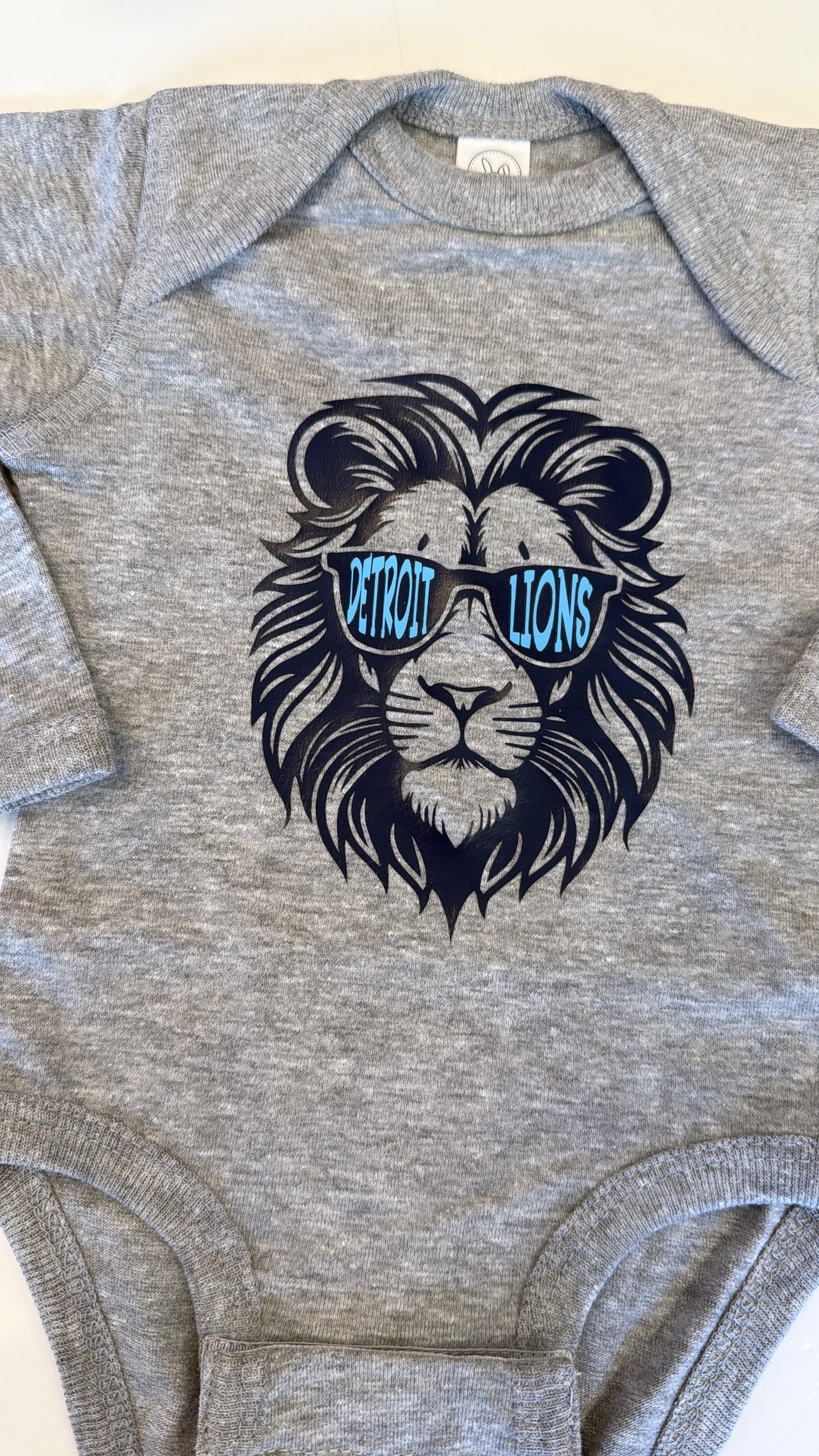 Detroit Lion Onesie Grey
