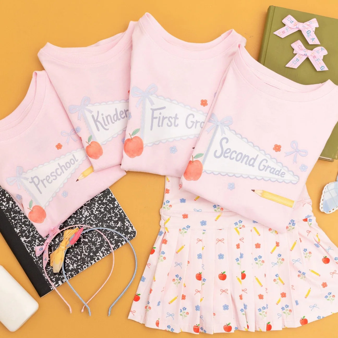 Preschool Bow Pennant Short Sleeve T-Shirt