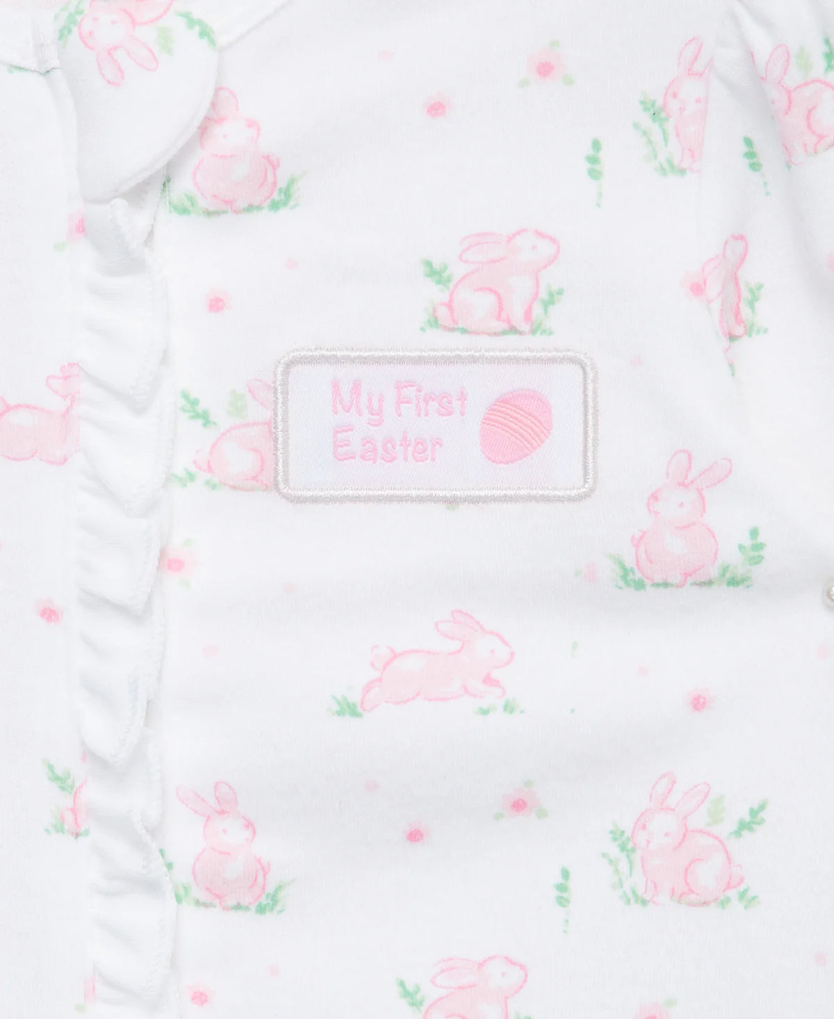 Bunny “My First Easter” Footie W/Hat Pink