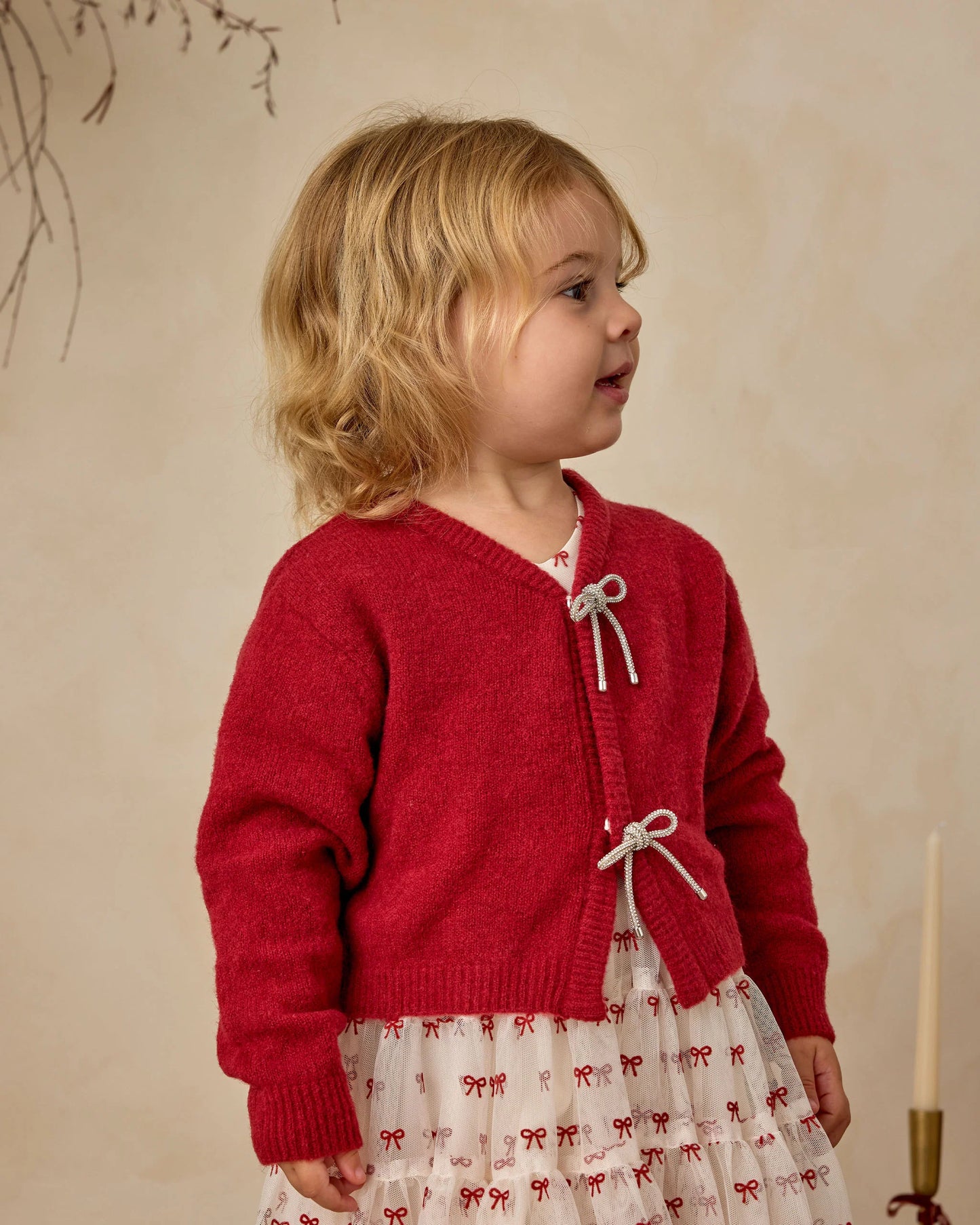 Bow Cardigan || Ruby