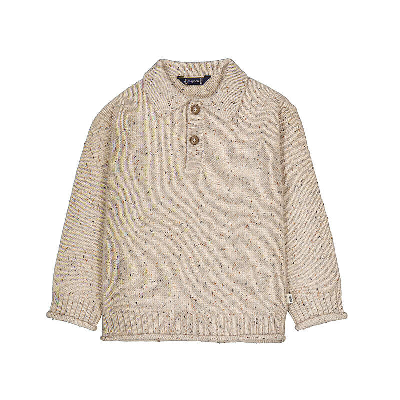 Tweed Polo Sweater