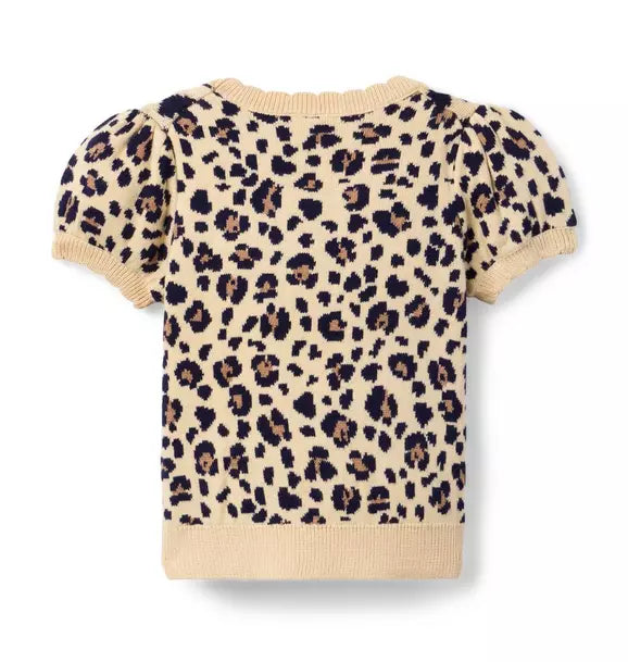 Leopard Short Sleeve Sweater