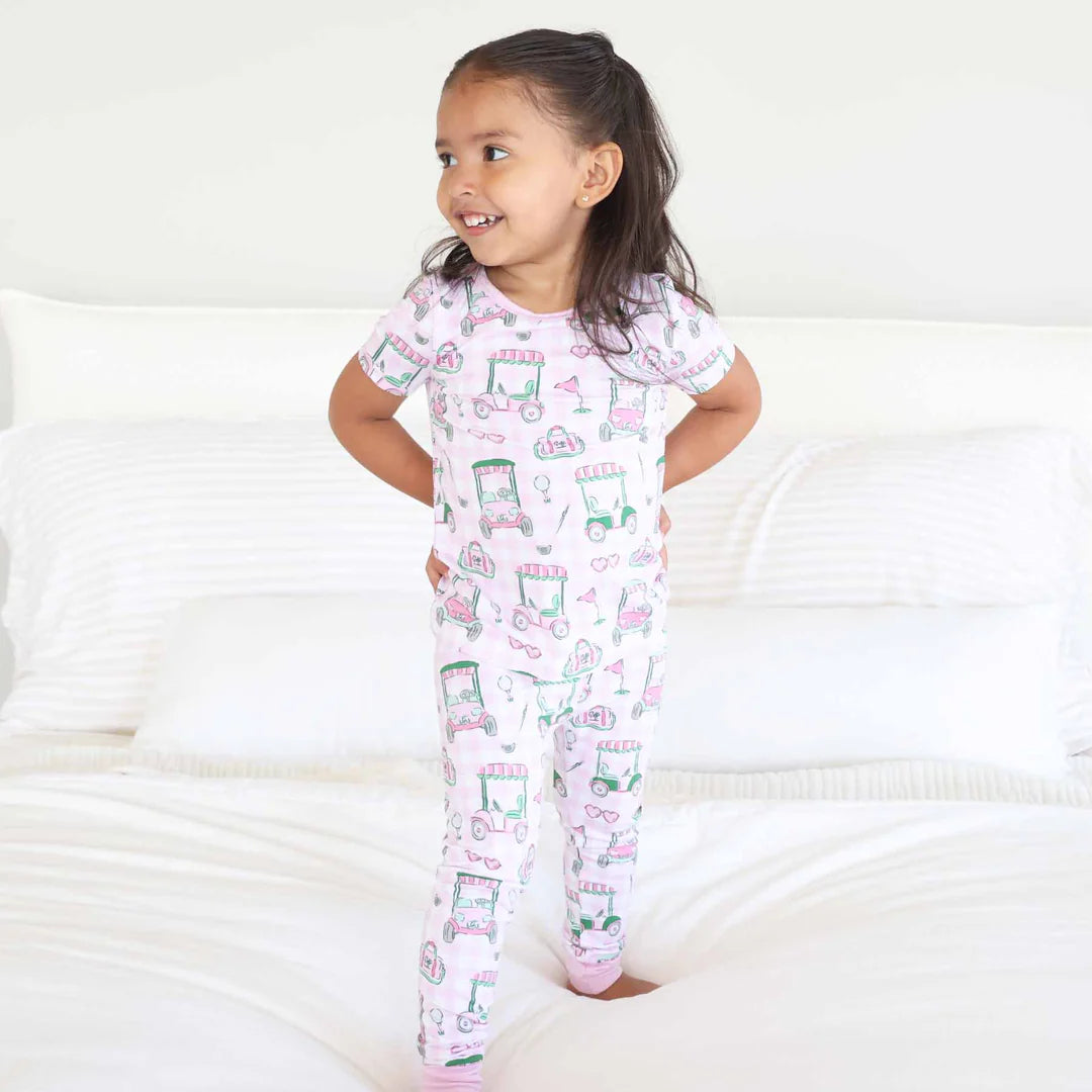 Birdie Babes Two Piece Pajama Set | Pink
