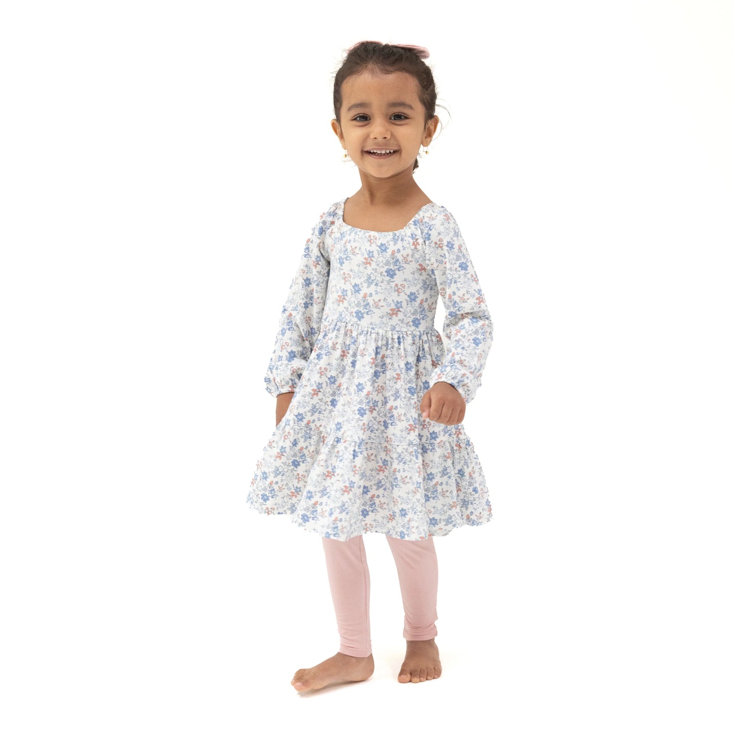 Country Girl Floral Cap Sleeve Dress & Bamboo Legging