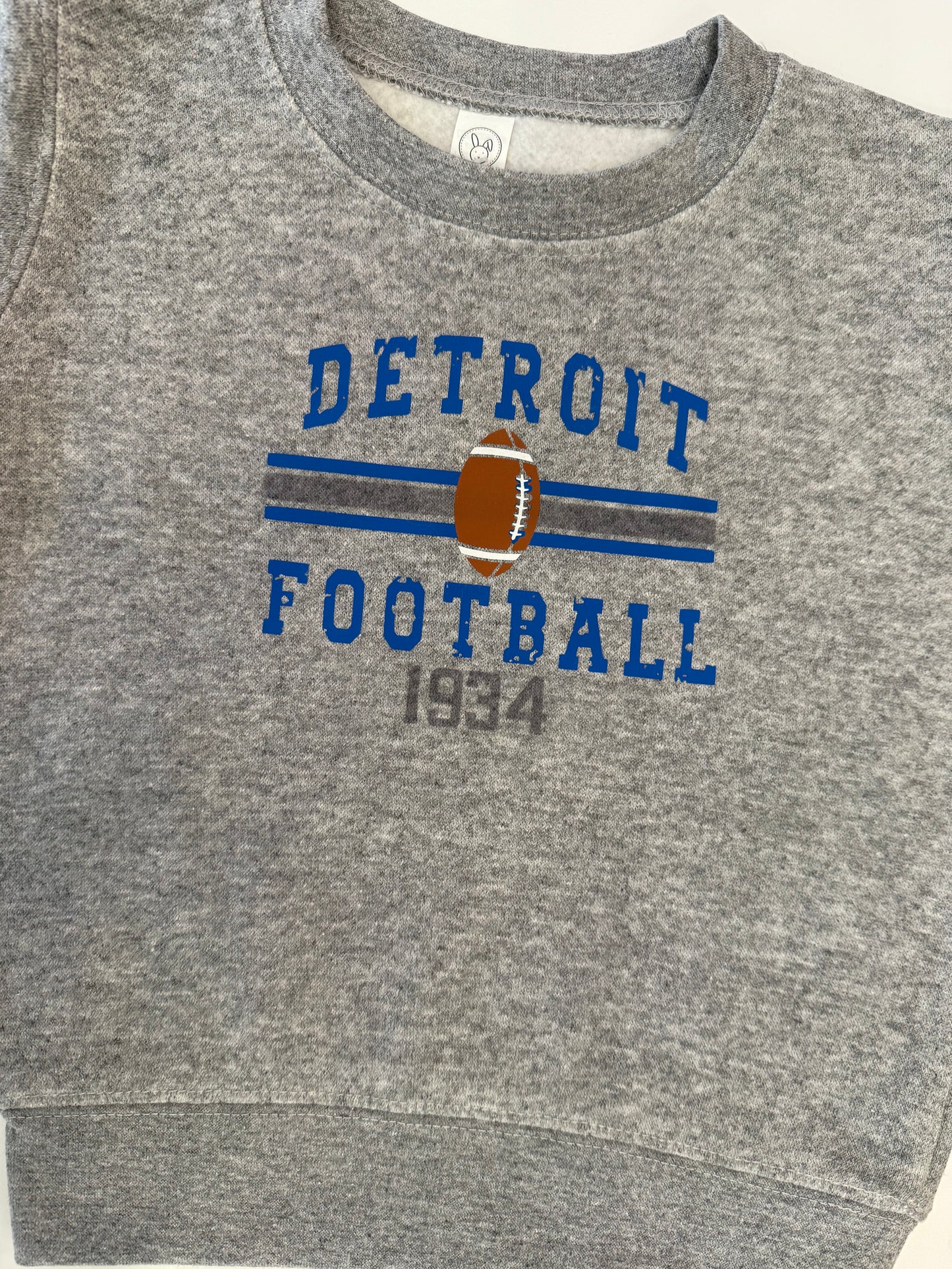 Kids Detroit Football Crewneck