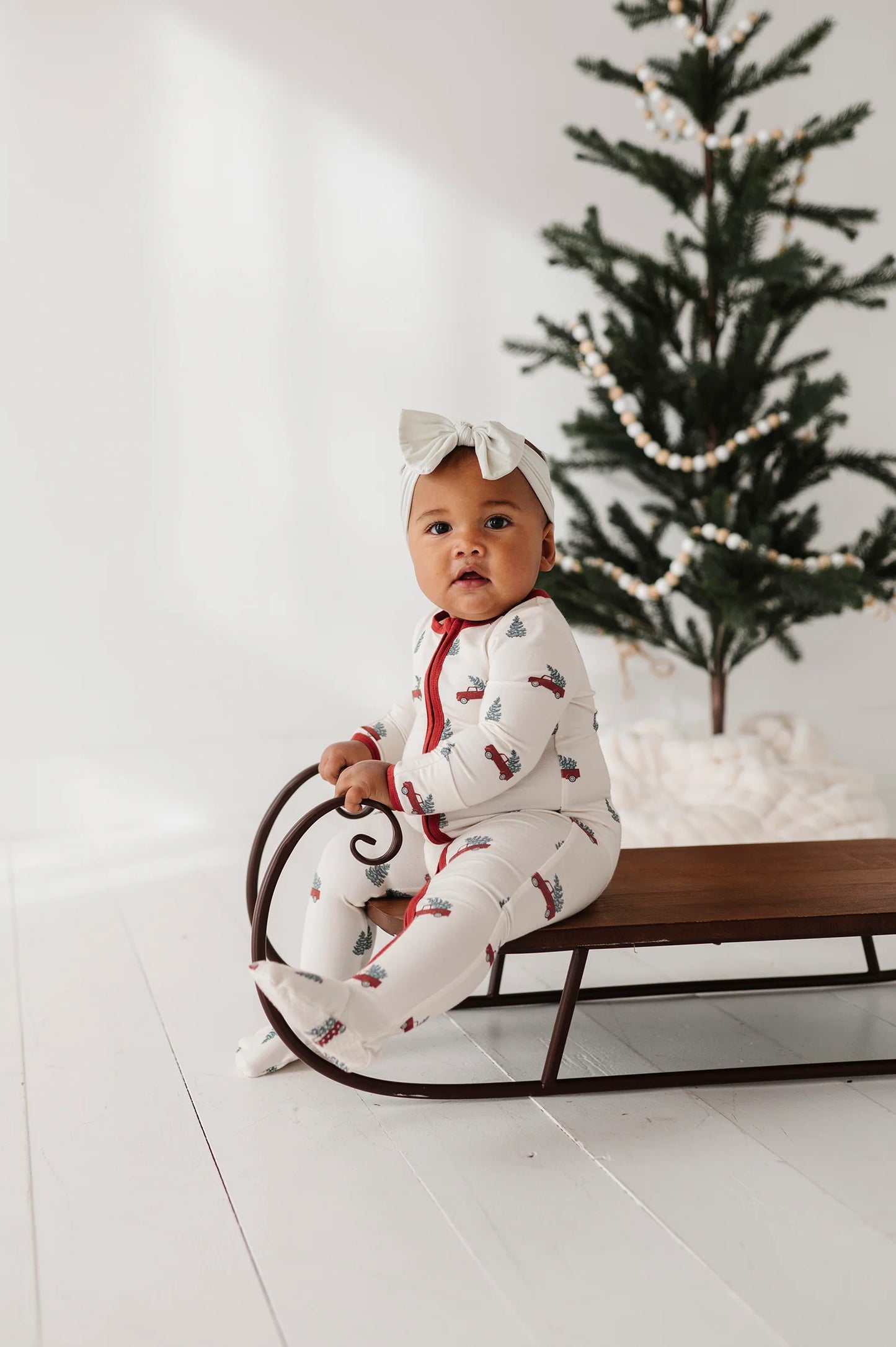 Christmas Truck Footie Romper