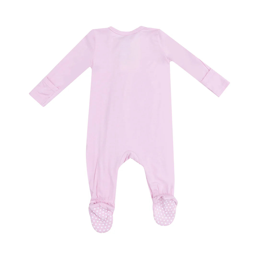 Solid Nosegay Pink 2 Way Zipper Footie