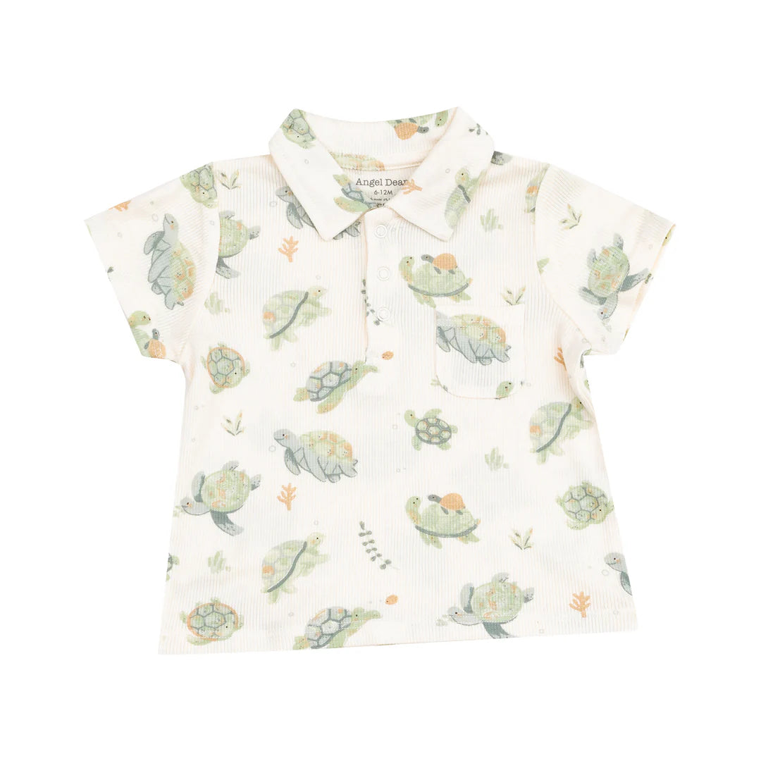 Sea Turtles Polo Shirt & Muslin Short Set