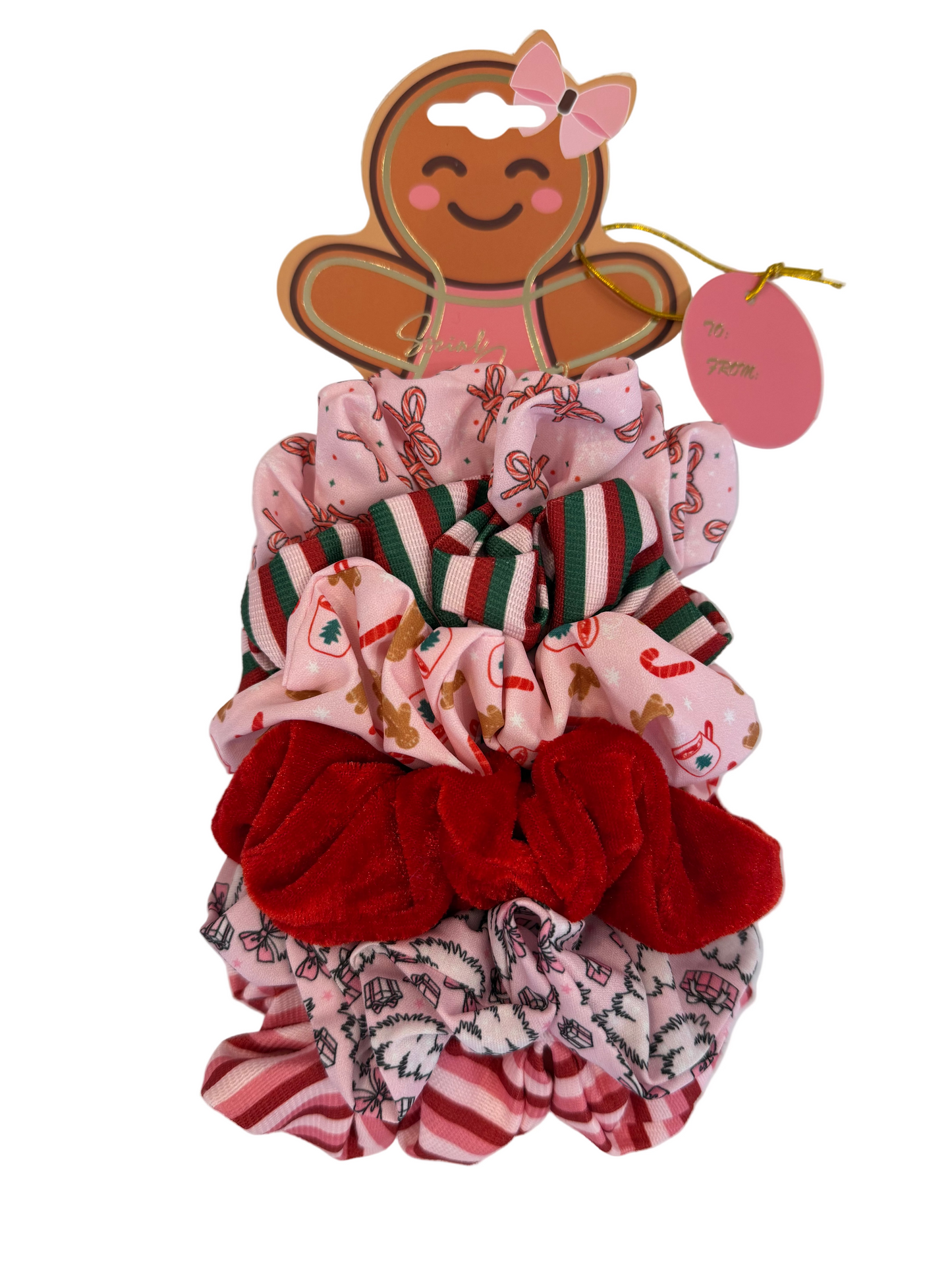 Holiday Scrunchie Set - Pink
