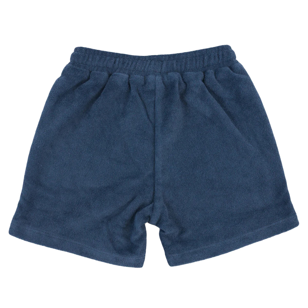 oh baby! Cotton Terry Track Shorts - Denim
