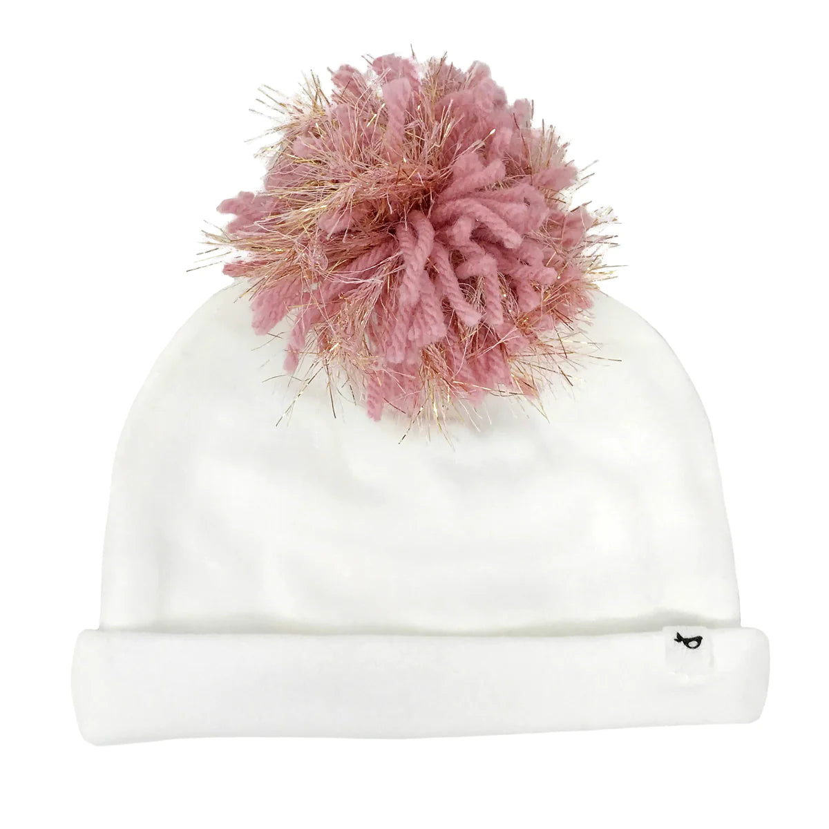 Pom Blush Pink/Gold - Cream Hat 0/6M
