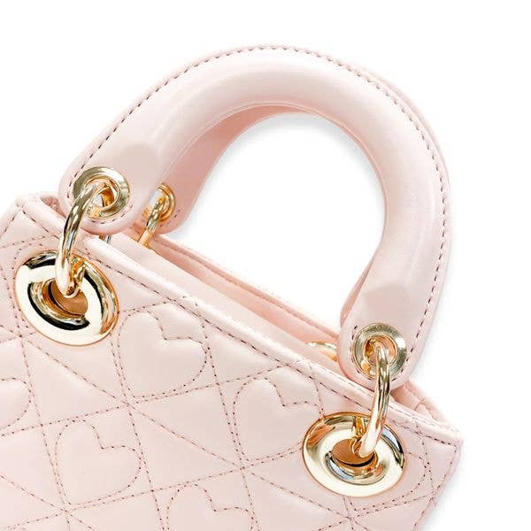 B1381 Heart-Quilted Bag (4 Colors)