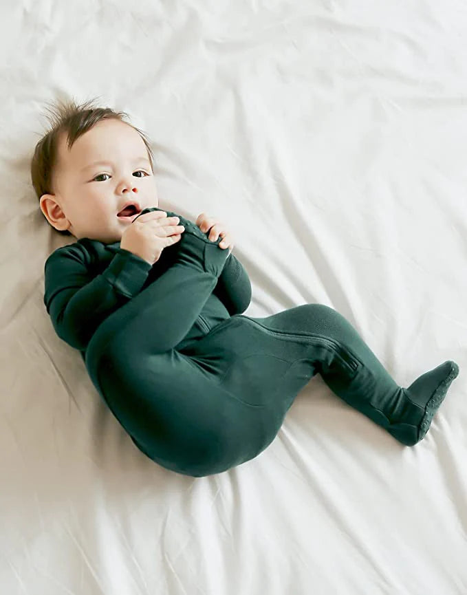 Zip Baby Footie Red