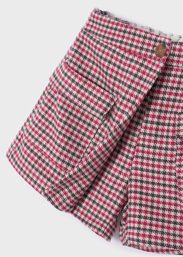 Checkered Skirt Pants