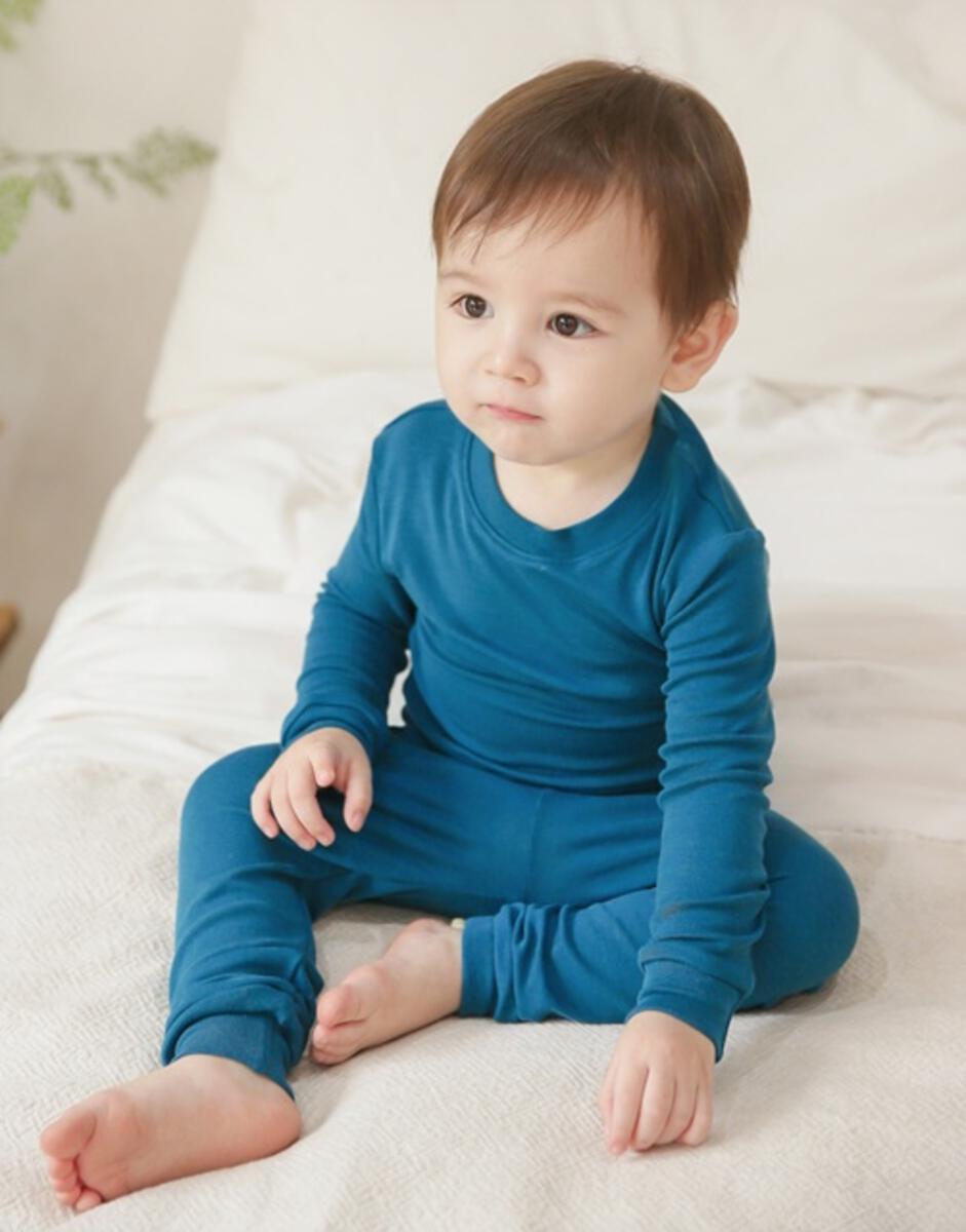 Peacock Blue Long Sleeve Pajamas