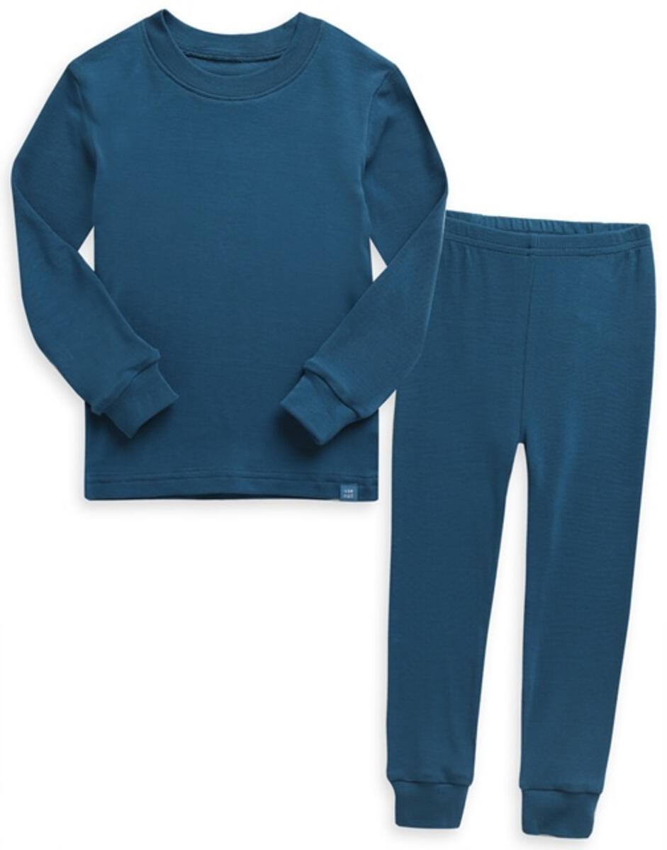 Peacock Blue Long Sleeve Pajamas