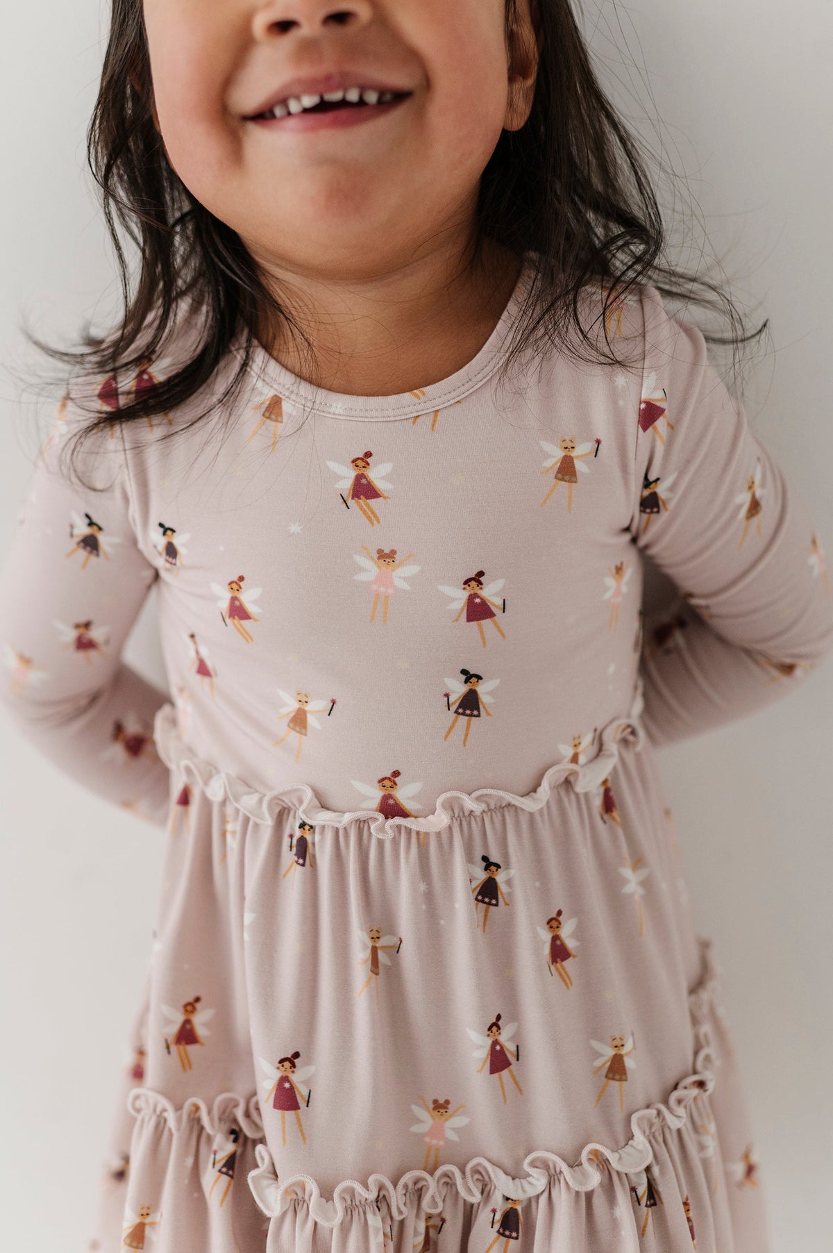 Long Sleeve Double Tiered Dress Fairies
