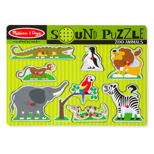 Zoo Animals Sound Puzzle - 8 Pieces