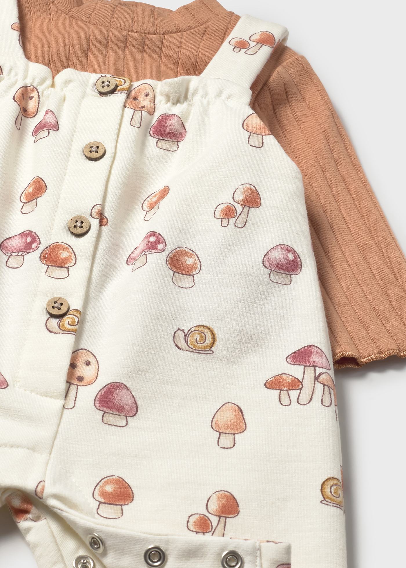 Mushroom Printed Overall Set