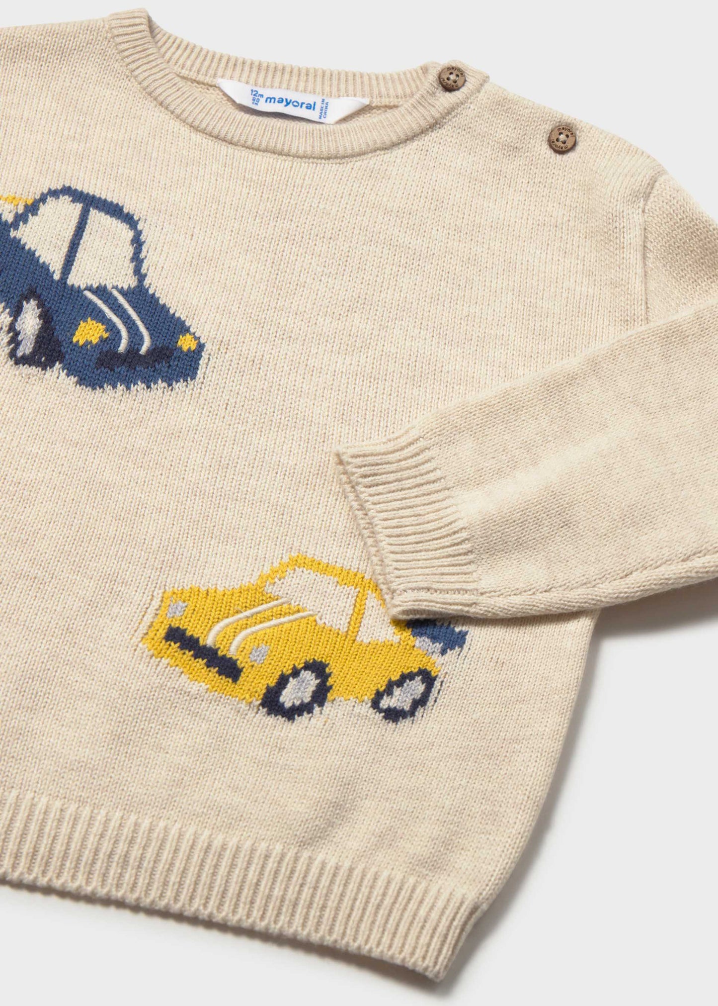 Crew Neck Sweater Cars