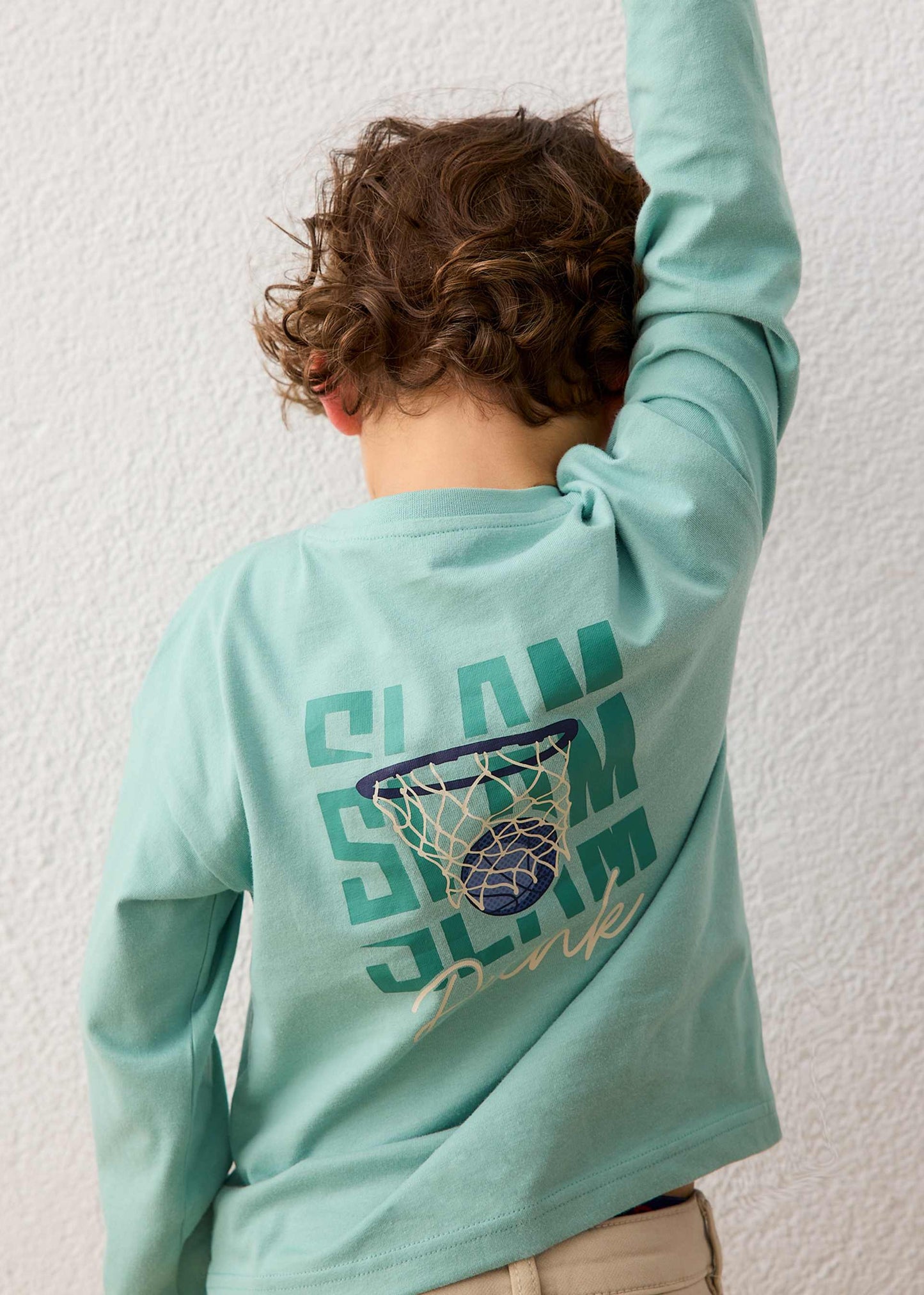 Seafoam Basketball Long Sleeve Tee