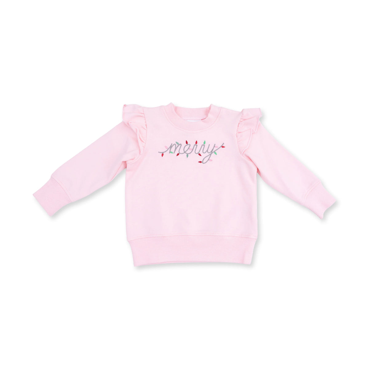 Christmas Lights Merry Ruffle Sweatshirt