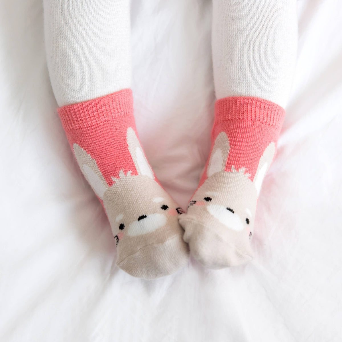 Non-Slip Grip Ankle Socks Rabbit Zoo