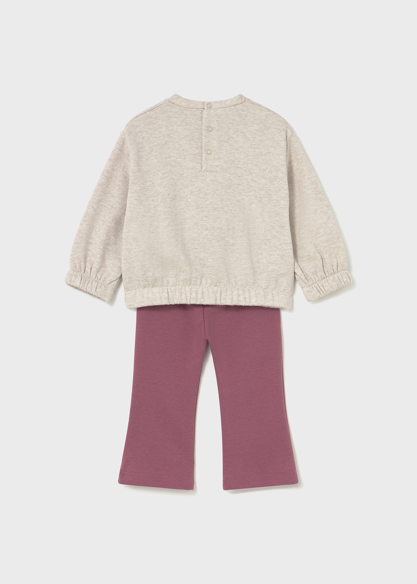 Floral Applique Sweatshirt & Flare Legging Set