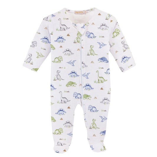 Cute Roars Printed Pima Zipped Footie