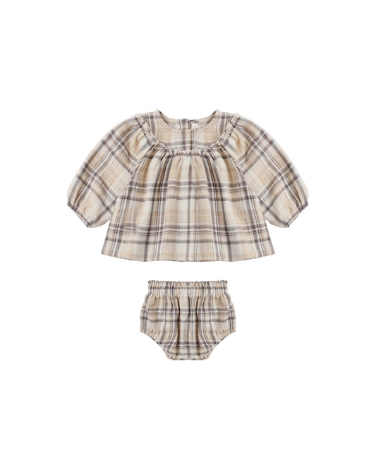 Mia Top + Bloomer Set Fall Plaid