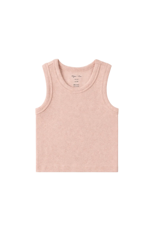Ribbed Tank || Heathered Blush