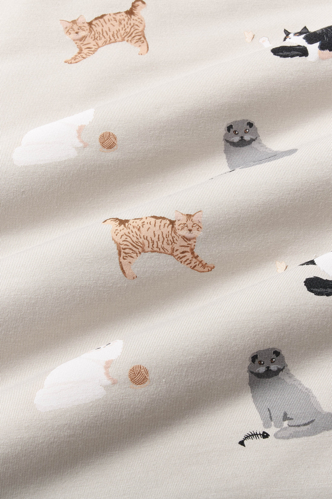 Fluffy Cat Zippered Footie