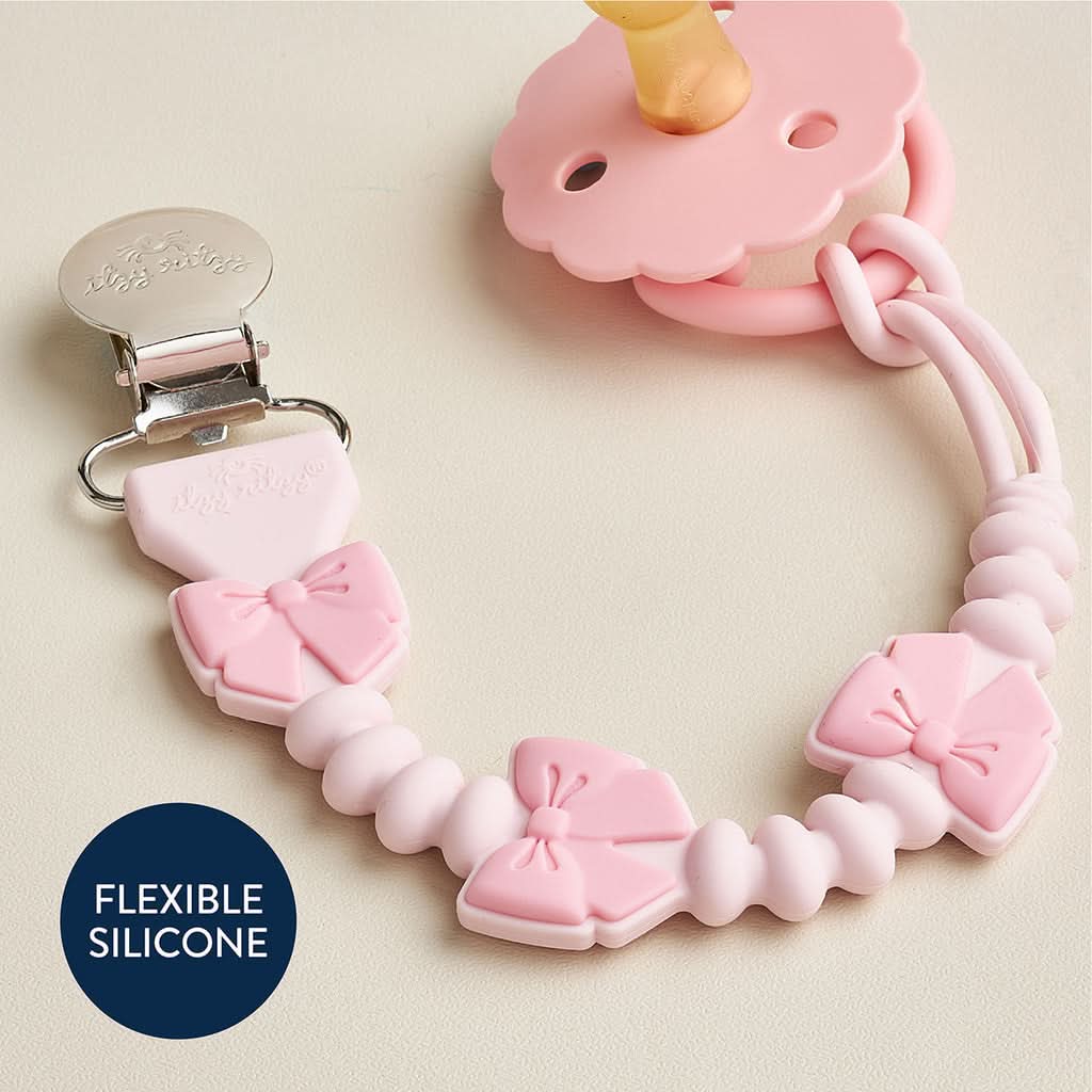 Itzy Paci Strap Plus Pink Bows