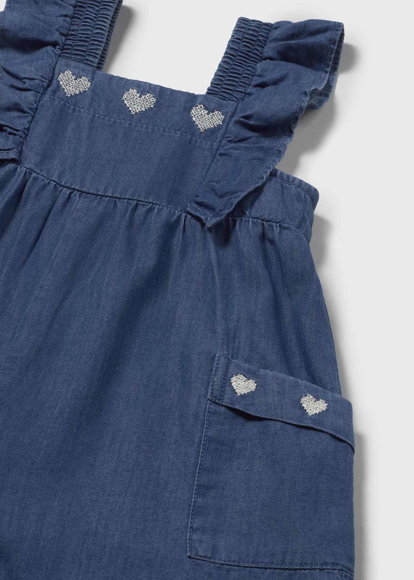 Denim Ruffled Romper