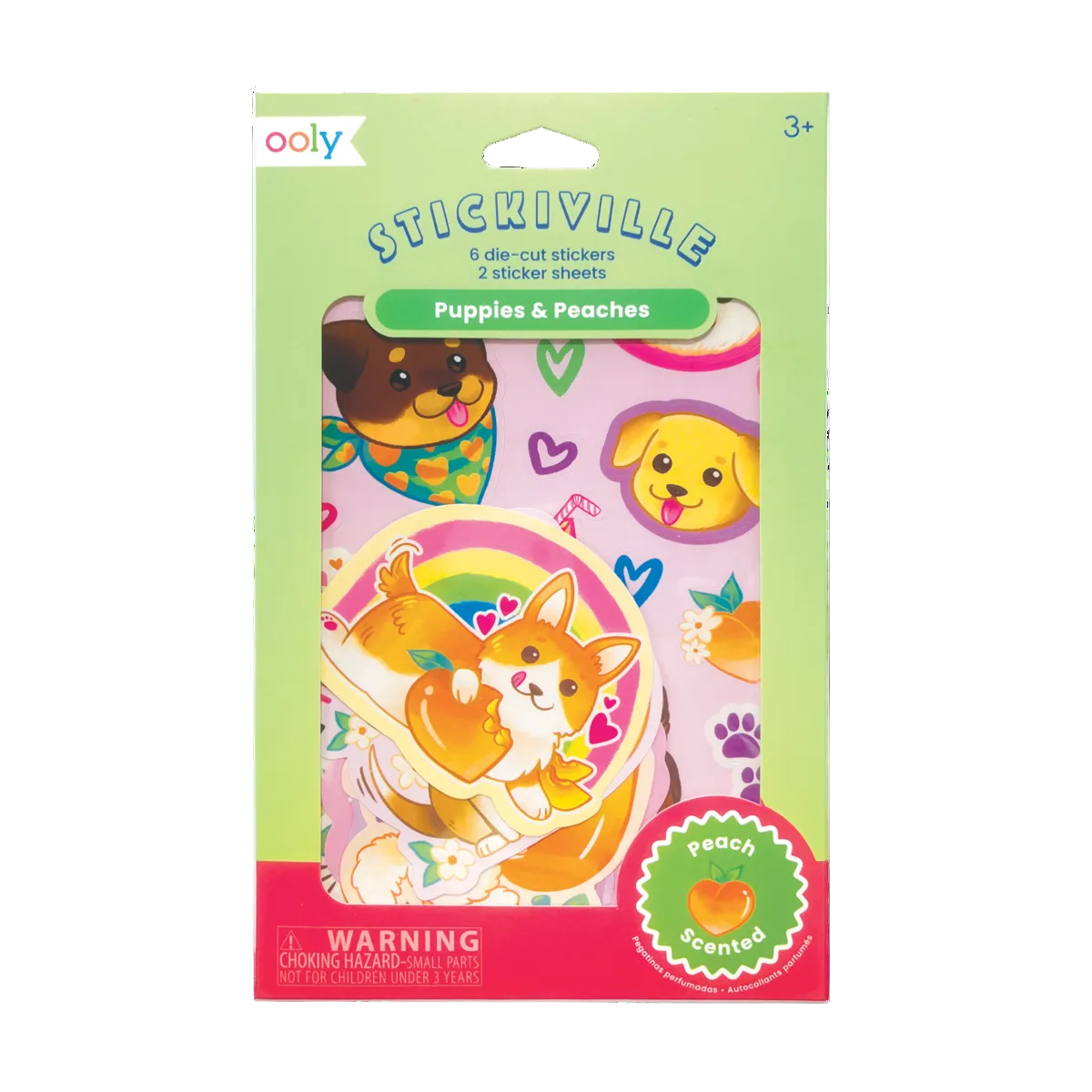 Stickiville Puppies and Peaches Scented Stickers